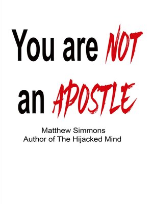 cover image of You are Not an Apostle